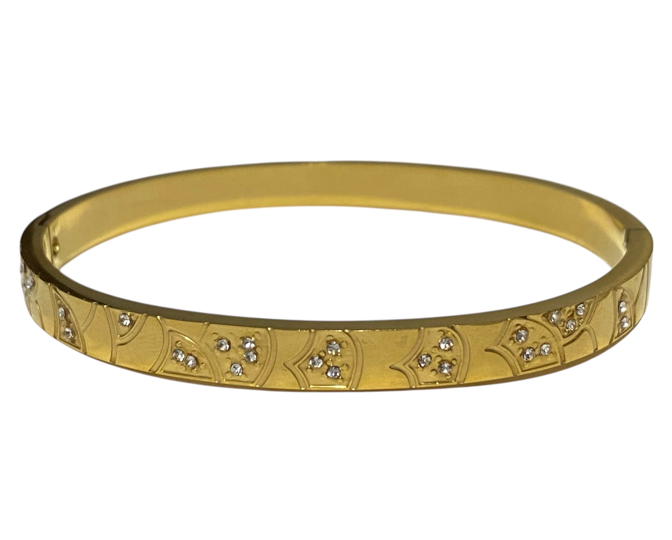Elegant Gold-Look Anti-Tarnish Bracelet with Sparkling American Diamonds | Long-Lasting Shine | Skin-Friendly | Party & Daily Wear